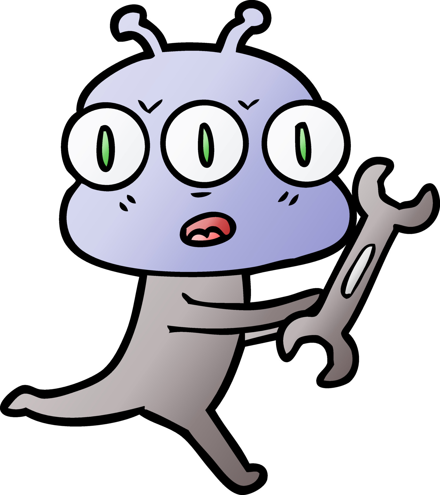 Cartoon alien character 12835718 Vector Art at Vecteezy
