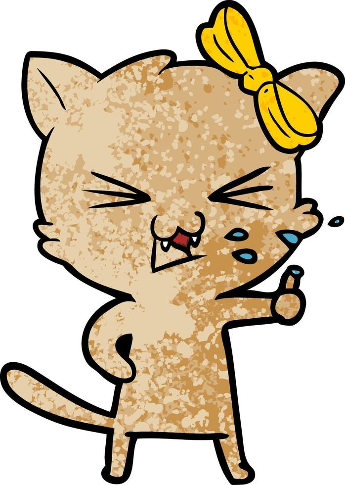 Cartoon cat character vector