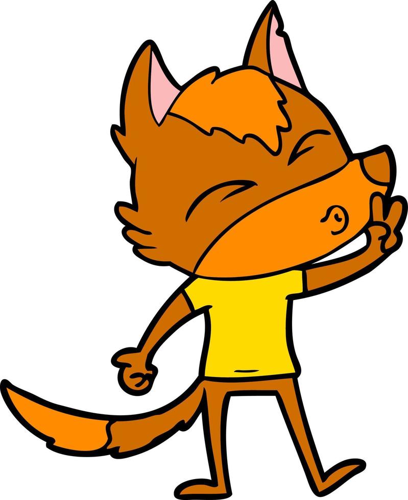 Vector fox character in cartoon style