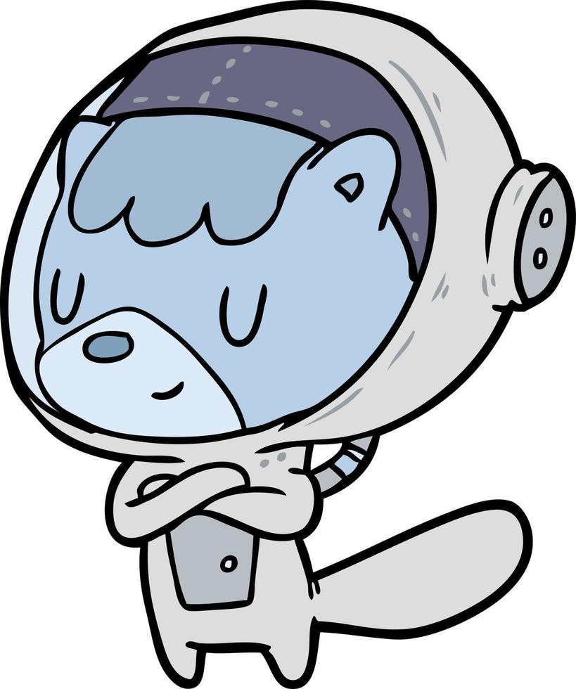 Vector astronaut character in cartoon style