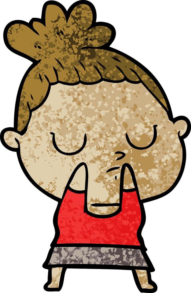 Vector woman character in cartoon style