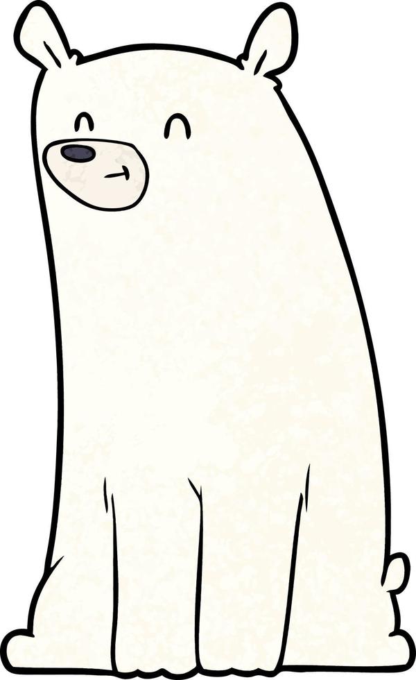 Cartoon polar bear character vector