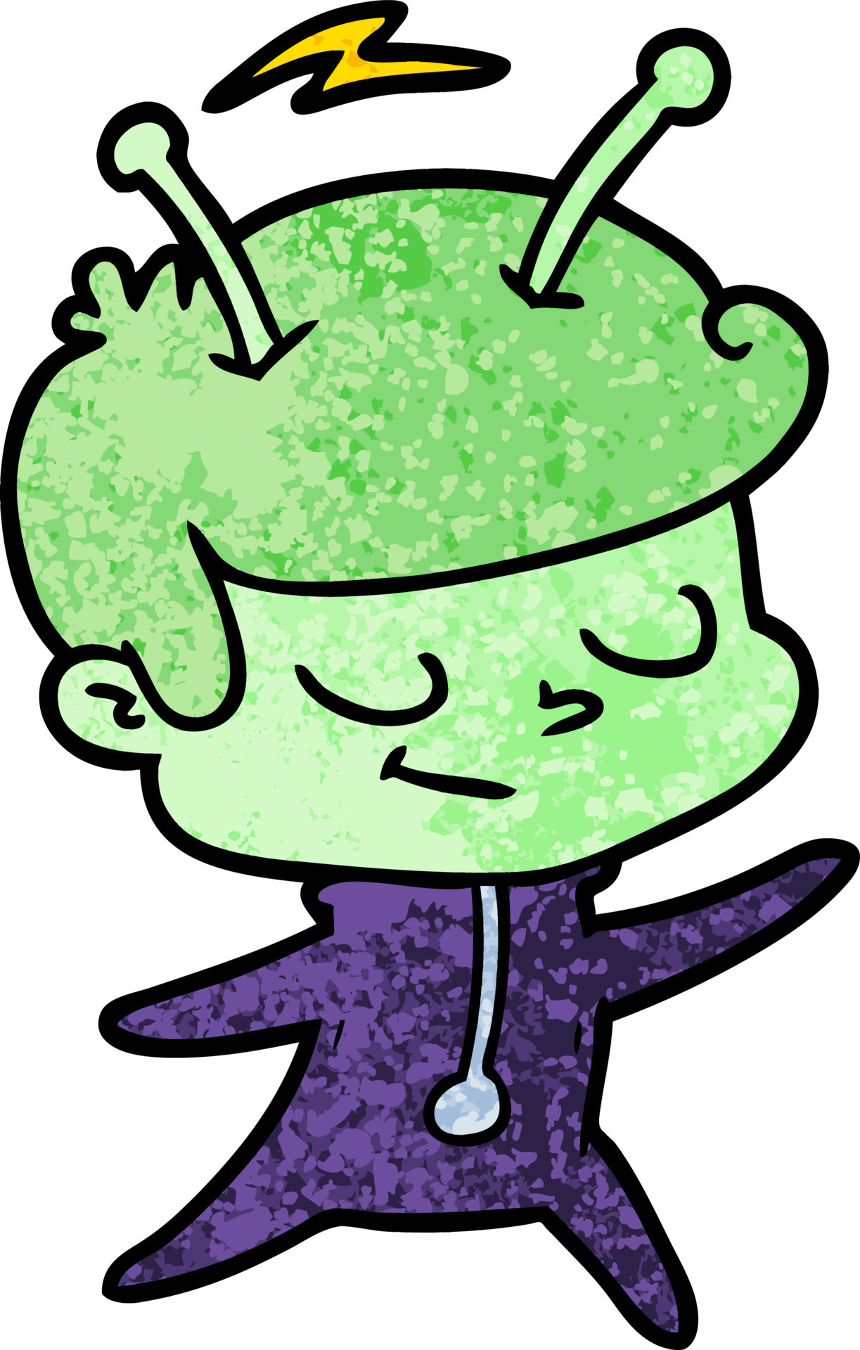 Cartoon alien character 12835788 Vector Art at Vecteezy