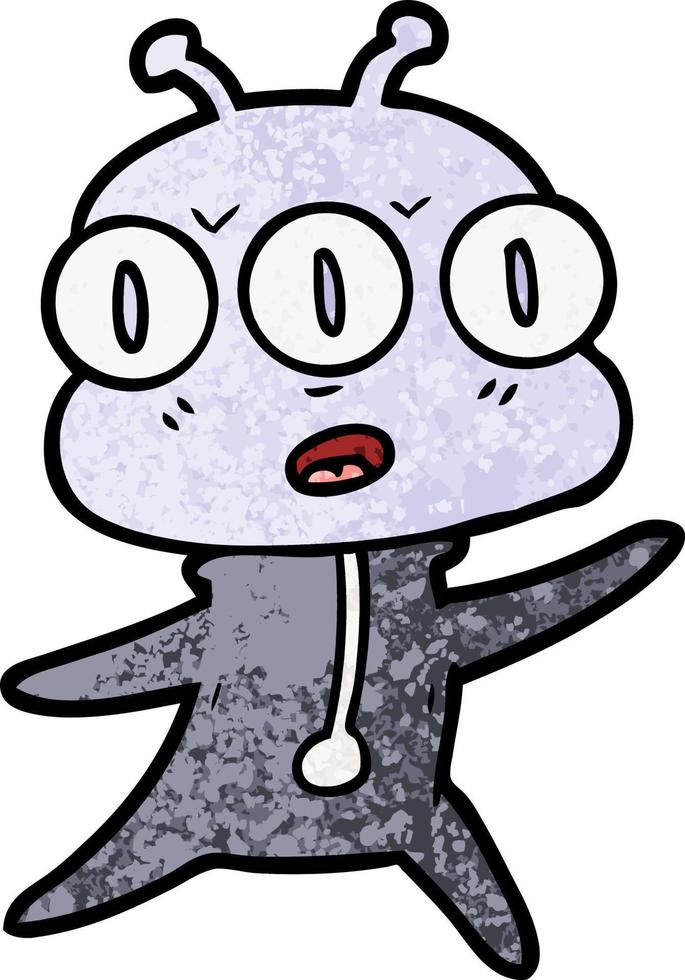 Cartoon alien character vector