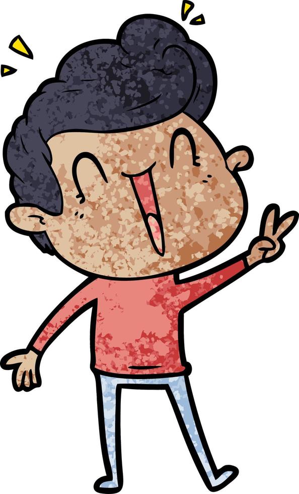 personaje de hombre vectorial en estilo de dibujos animados vector