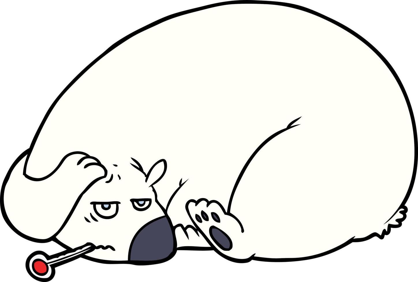 Vector polar bear character in cartoon style