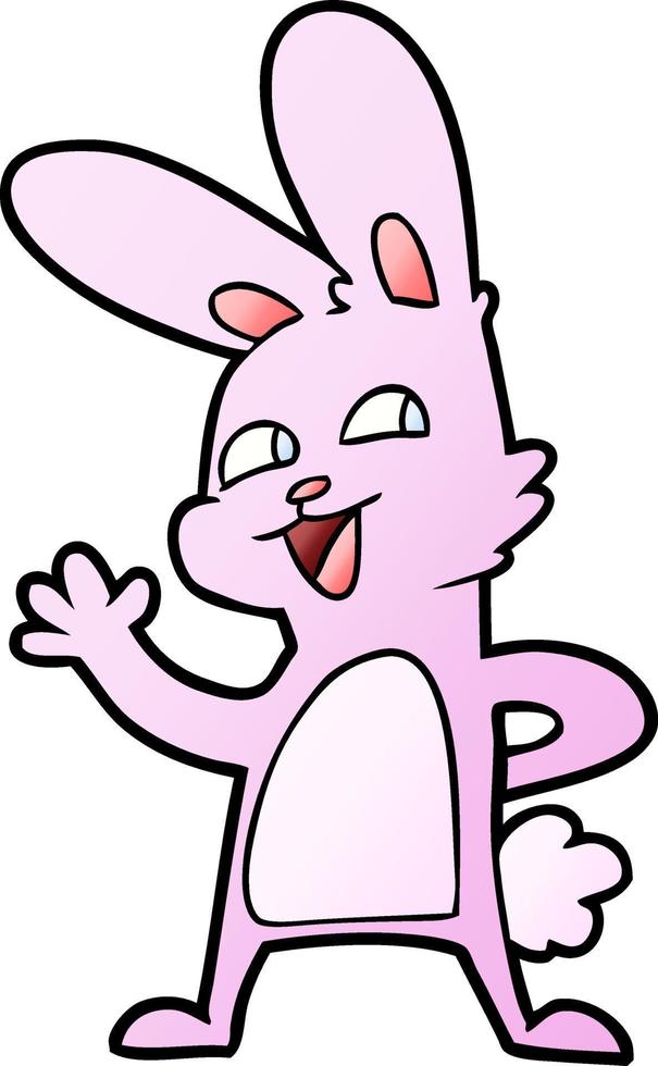 personaje de conejo vectorial en estilo de dibujos animados vector