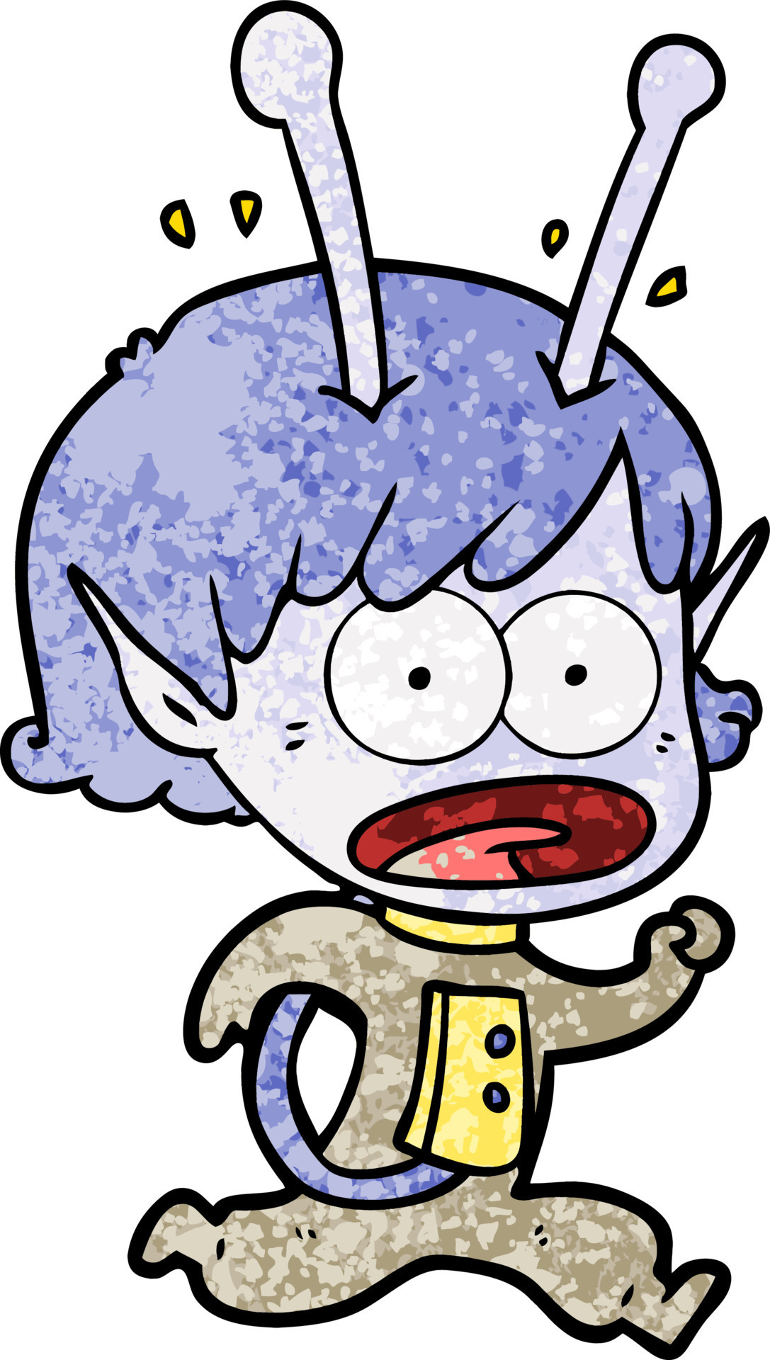 Cartoon alien character 12835843 Vector Art at Vecteezy