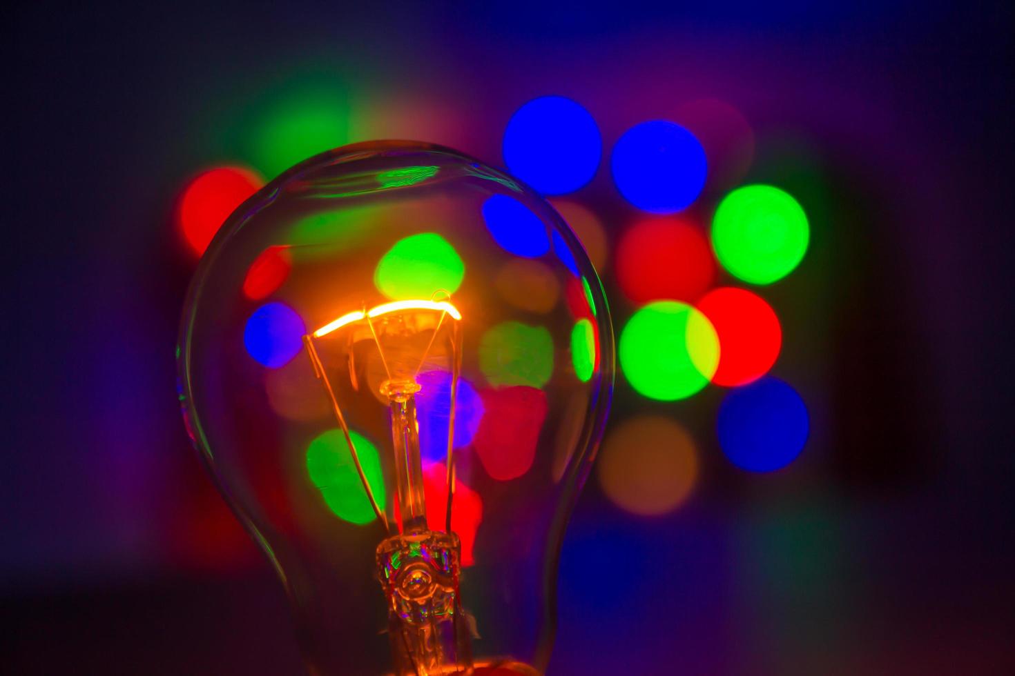 light bulb in bokeh photo