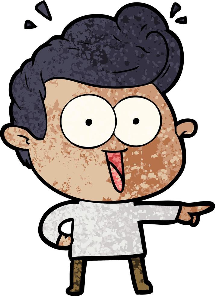 Vector man character in cartoon style