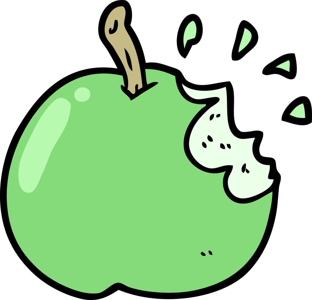 fruta de manzana de dibujos animados vector