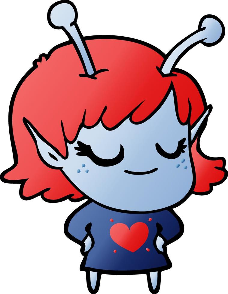 Cartoon alien character 12836042 Vector Art at Vecteezy