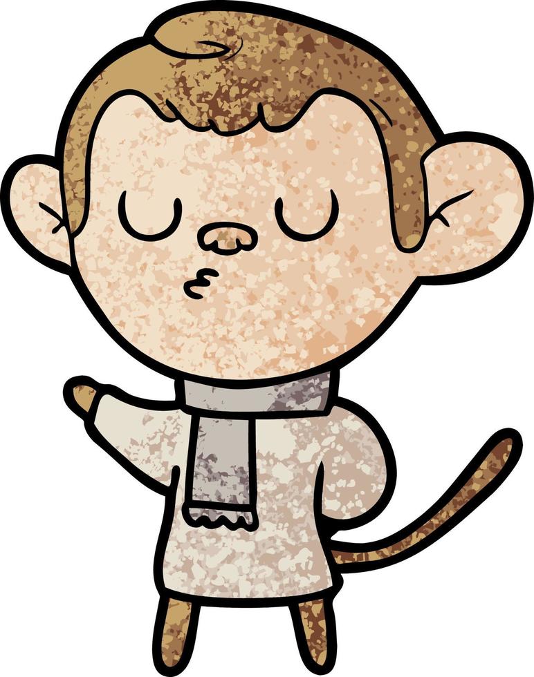Cartoon monkey character vector