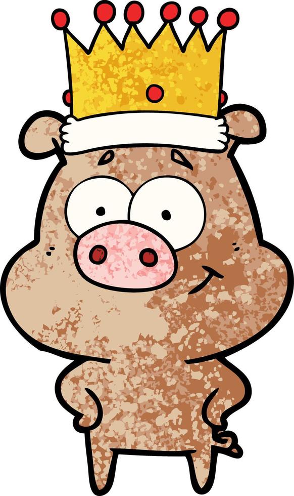 personaje de dibujos animados de cerdo vector