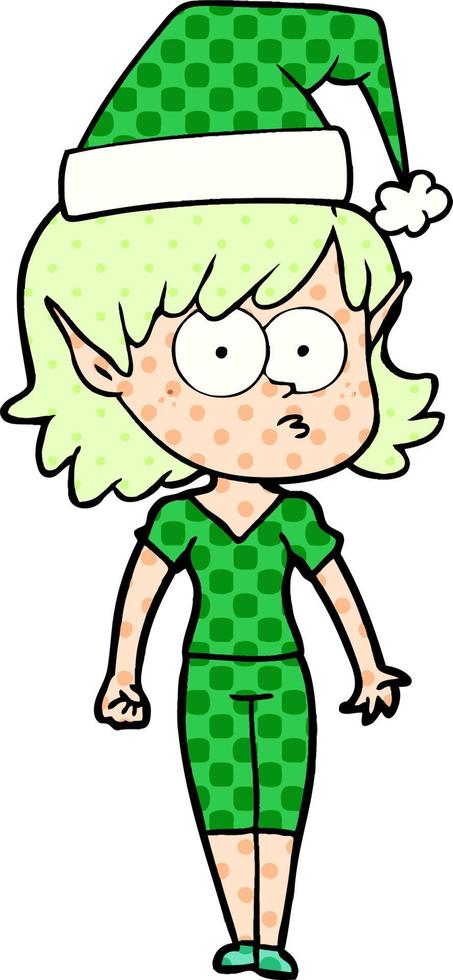 Vector elf character in cartoon style