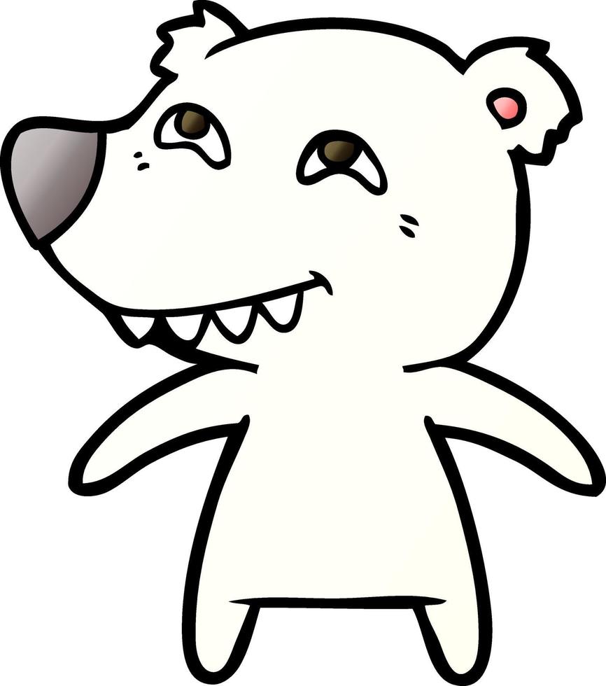 Vector polar bear character in cartoon style