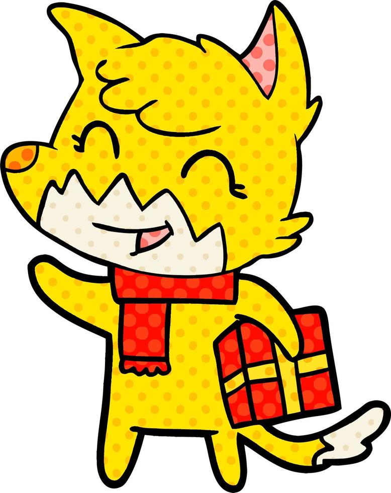 Vector fox character in cartoon style