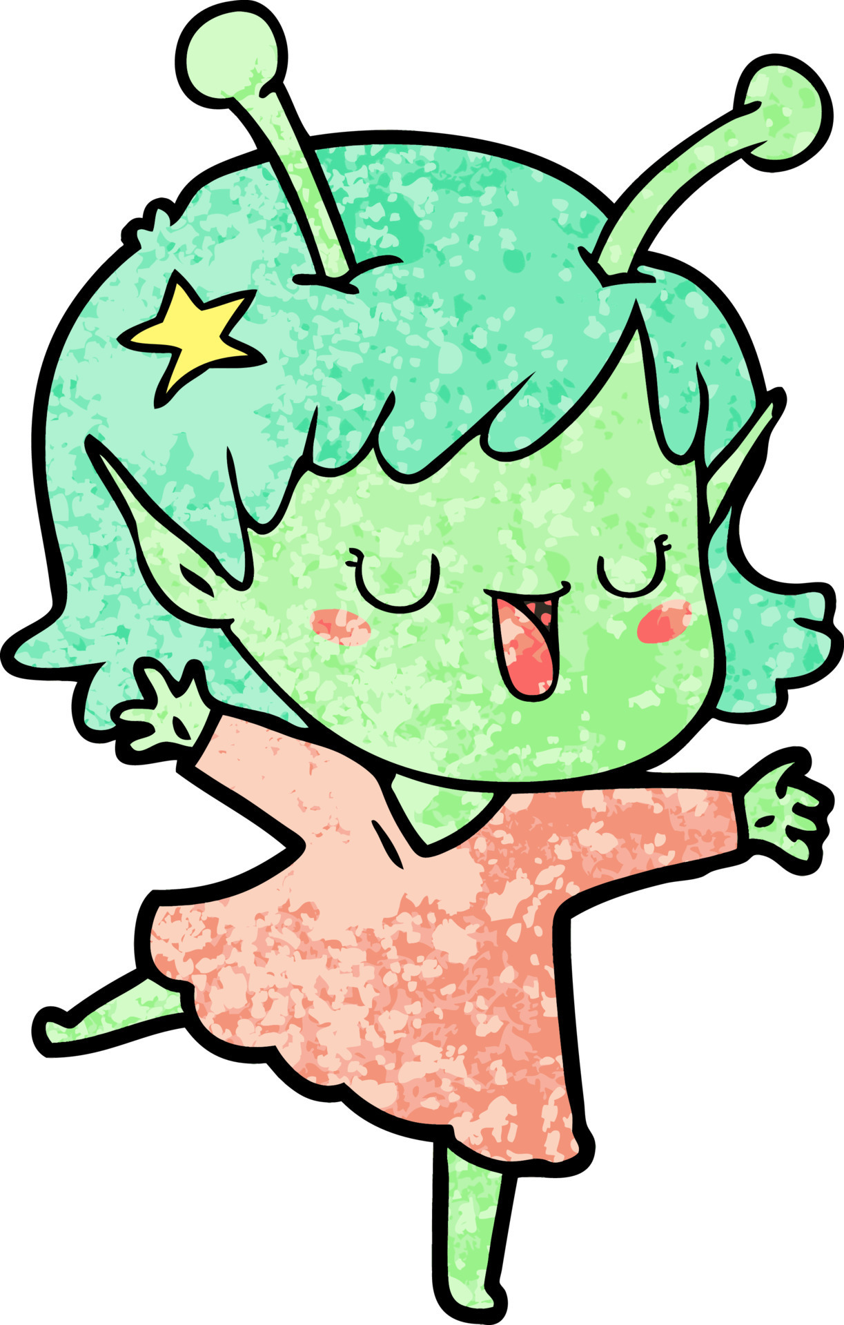 Cartoon alien character 12836259 Vector Art at Vecteezy