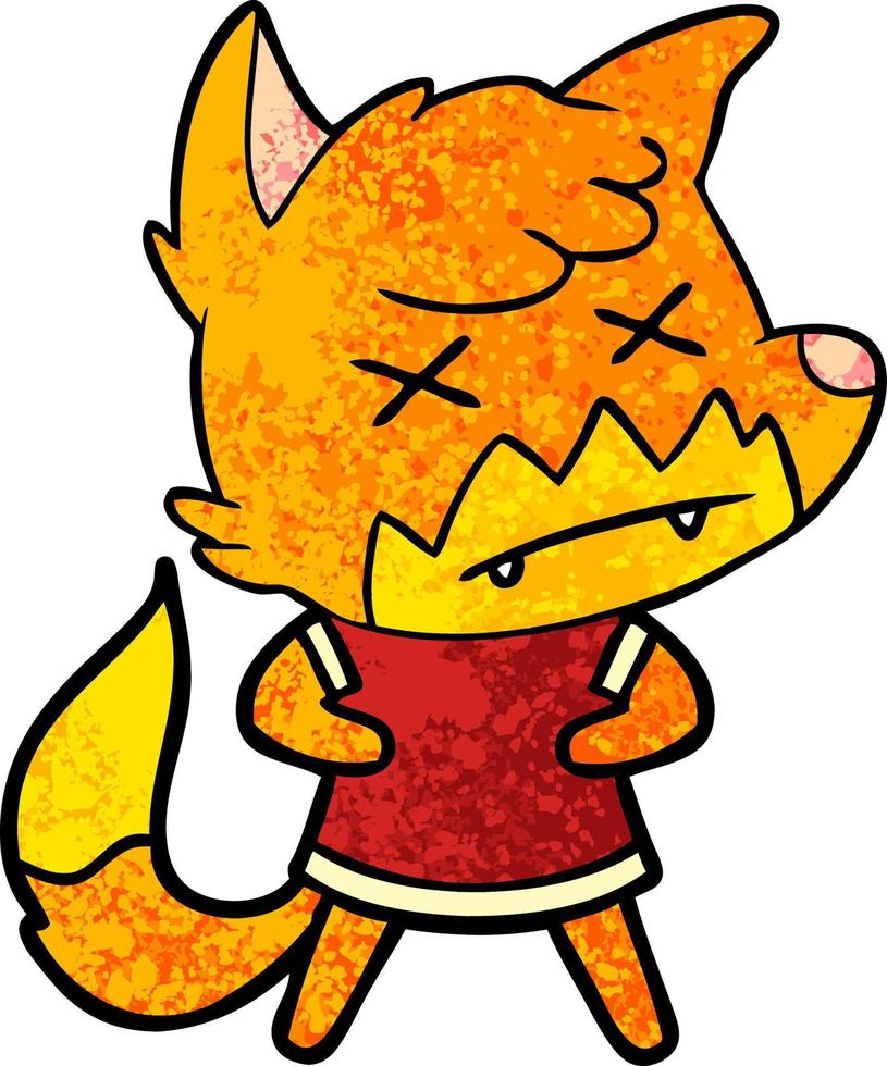 Cartoon fox character vector