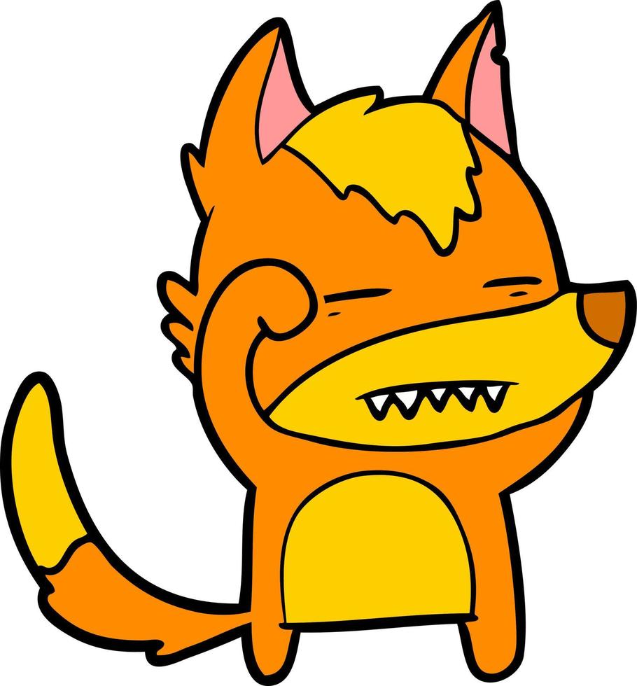 Vector fox character in cartoon style