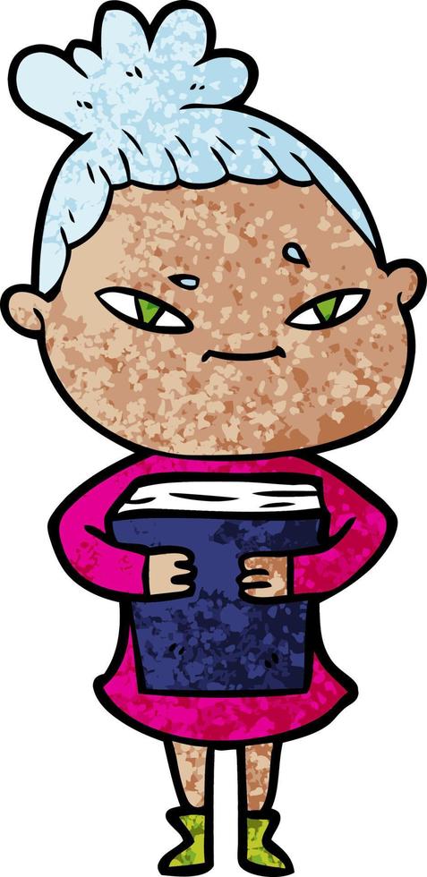 Vector woman character in cartoon style