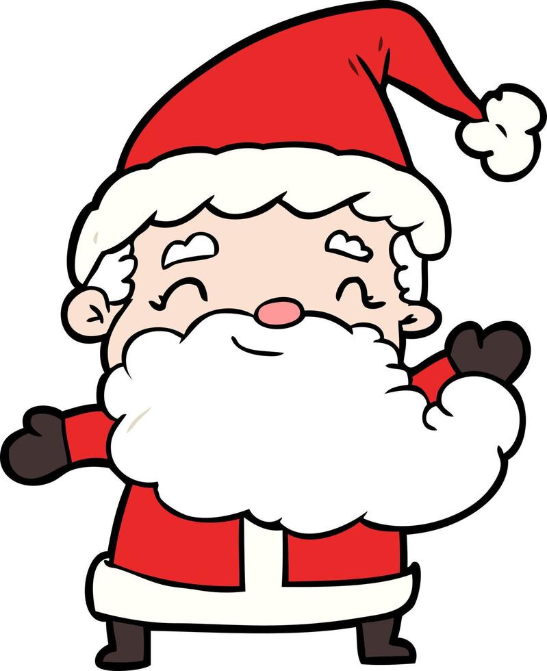 vector personaje de santa claus en estilo de dibujos animados