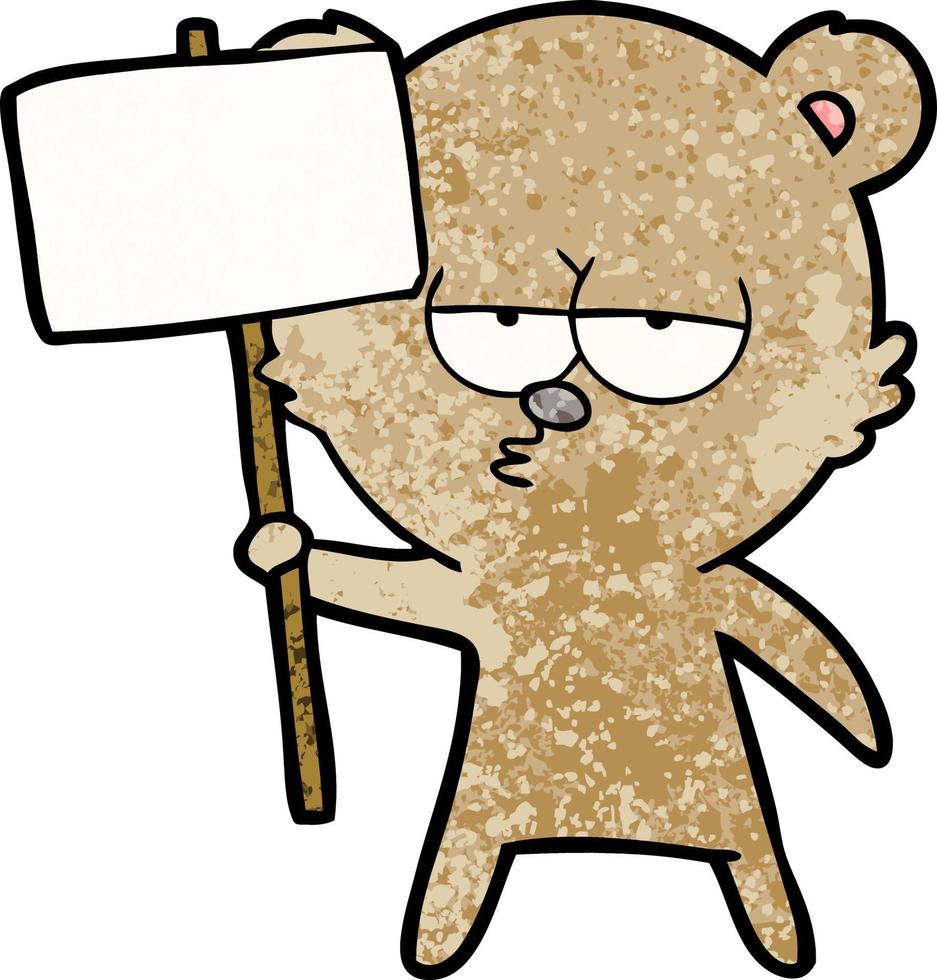 Vector bear character in cartoon style