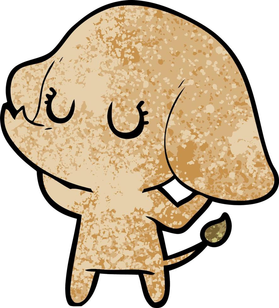 personaje de elefante vectorial en estilo de dibujos animados vector