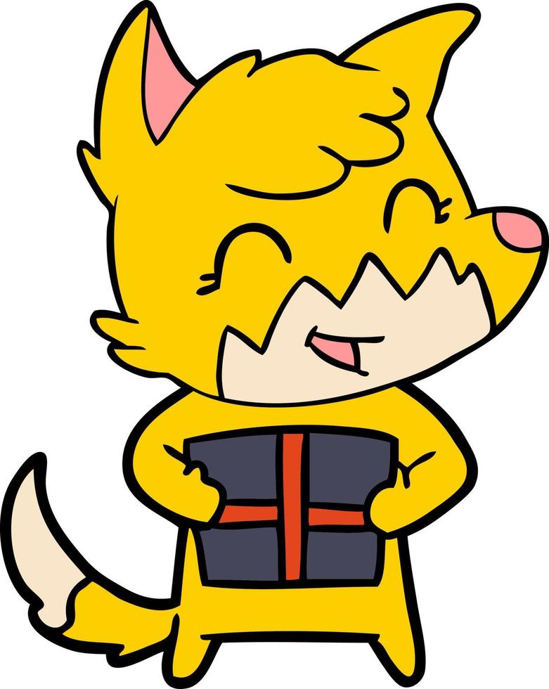 Vector fox character in cartoon style