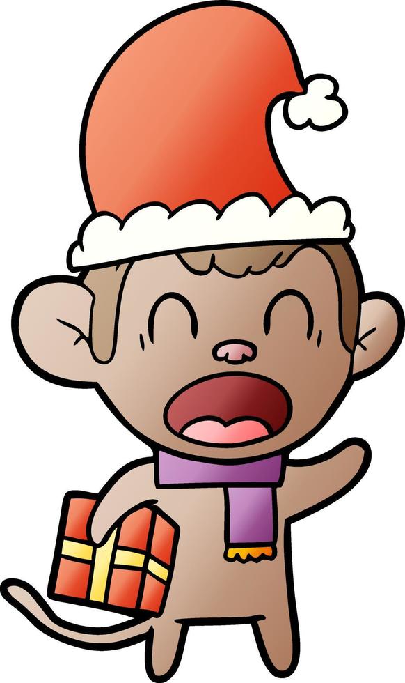 Vector monkey character in cartoon style