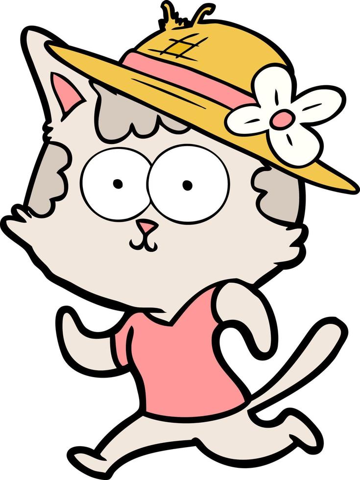 Cartoon cat character vector