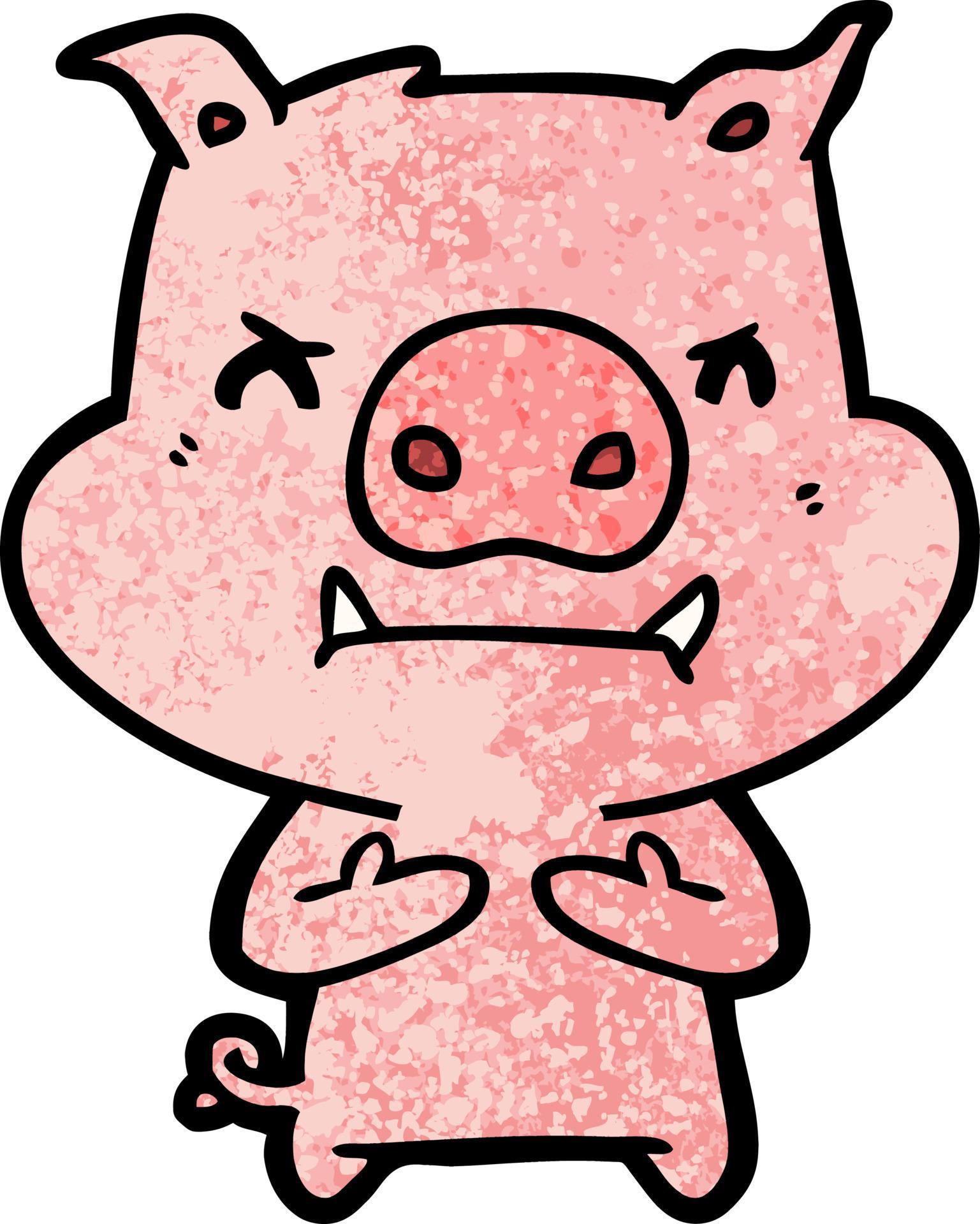 Cartoon pig character 12836533 Vector Art at Vecteezy