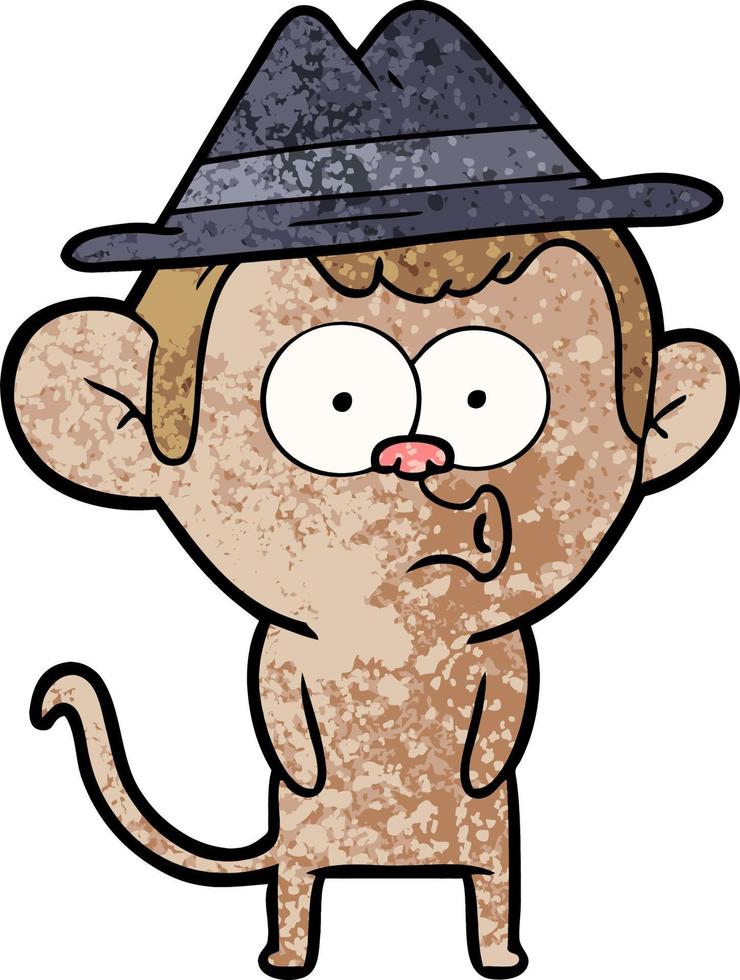 Vector monkey character in cartoon style