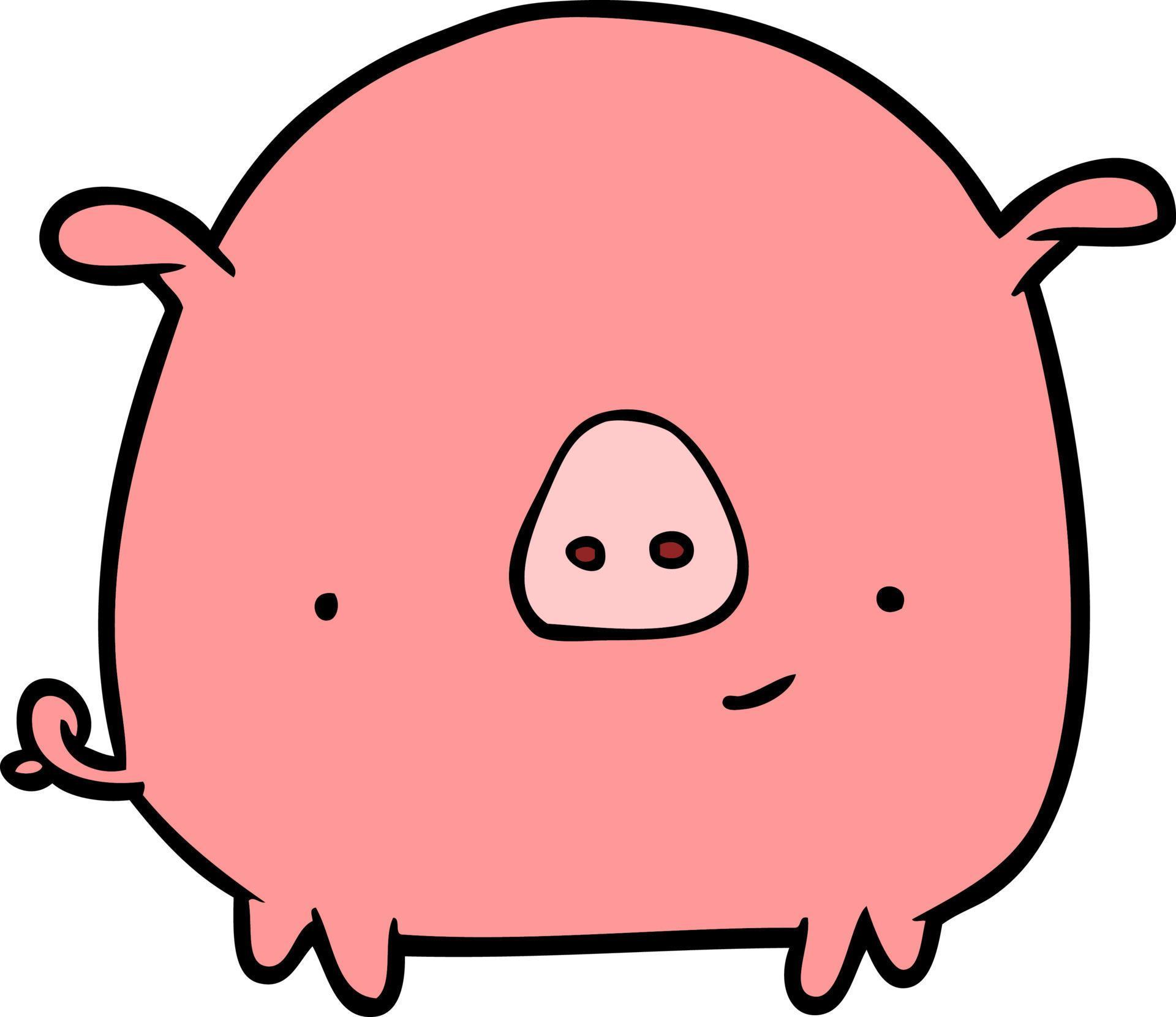 Cartoon pig character 12836572 Vector Art at Vecteezy