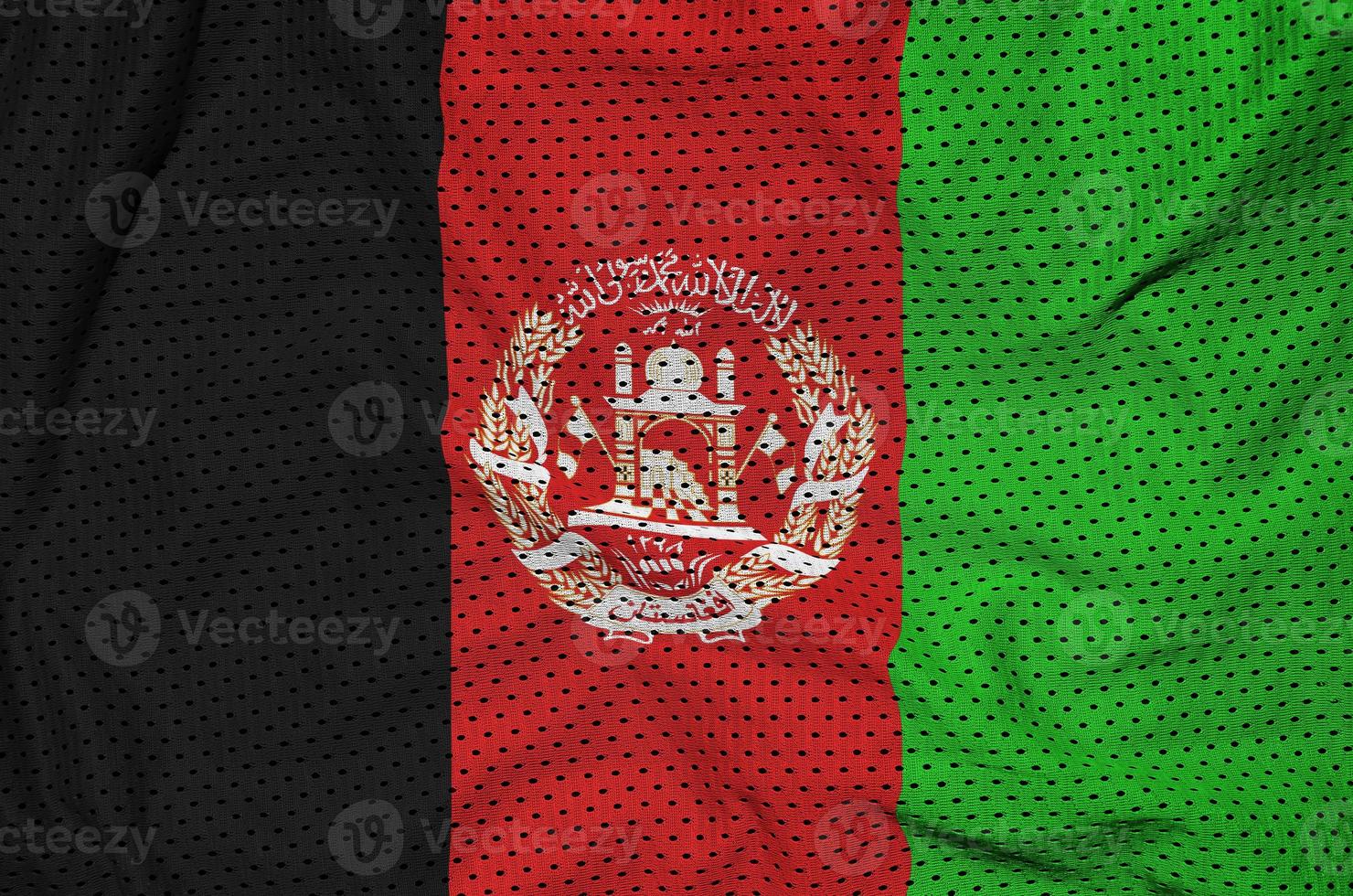 Afghanistan flag printed on a polyester nylon sportswear mesh fa photo