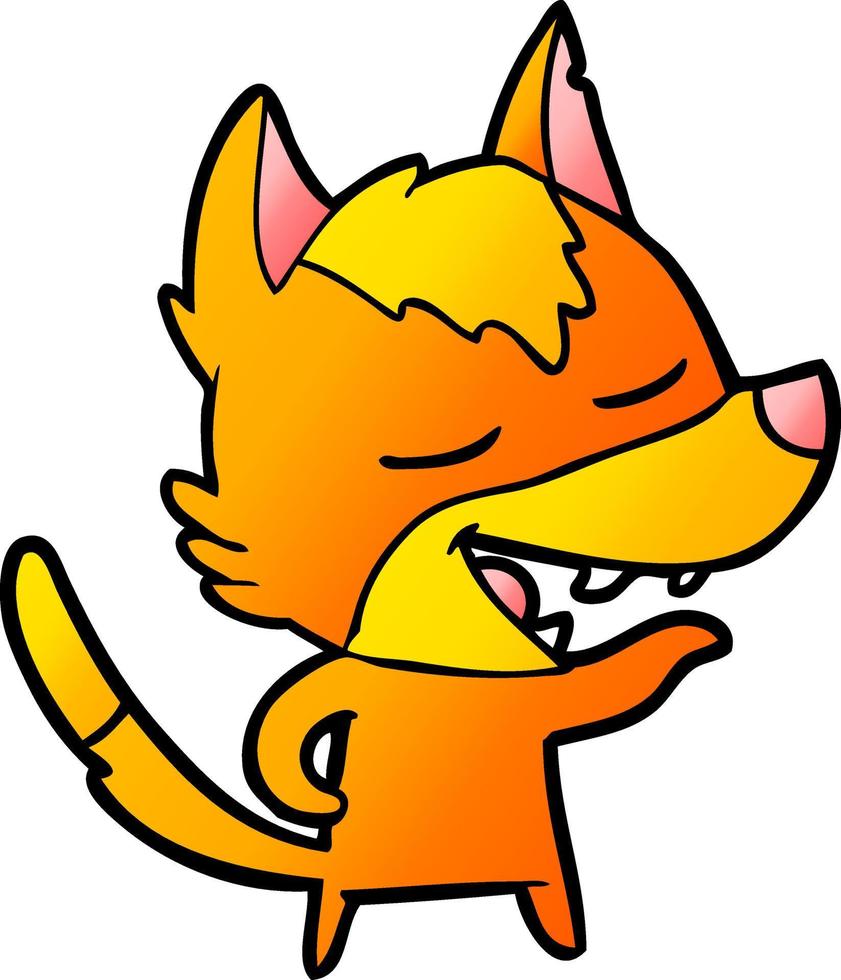 Vector fox character in cartoon style