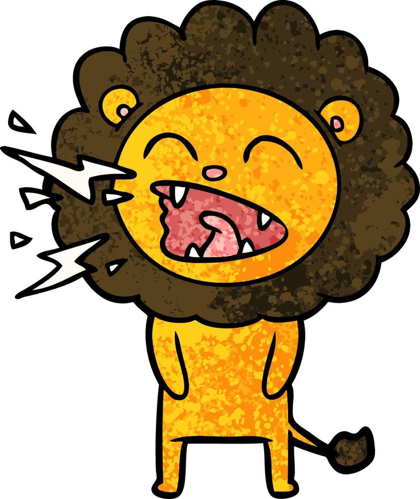 Vector lion character in cartoon style