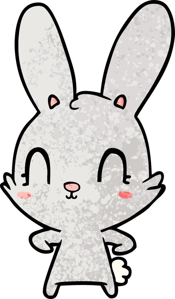 personaje de conejo vectorial en estilo de dibujos animados vector