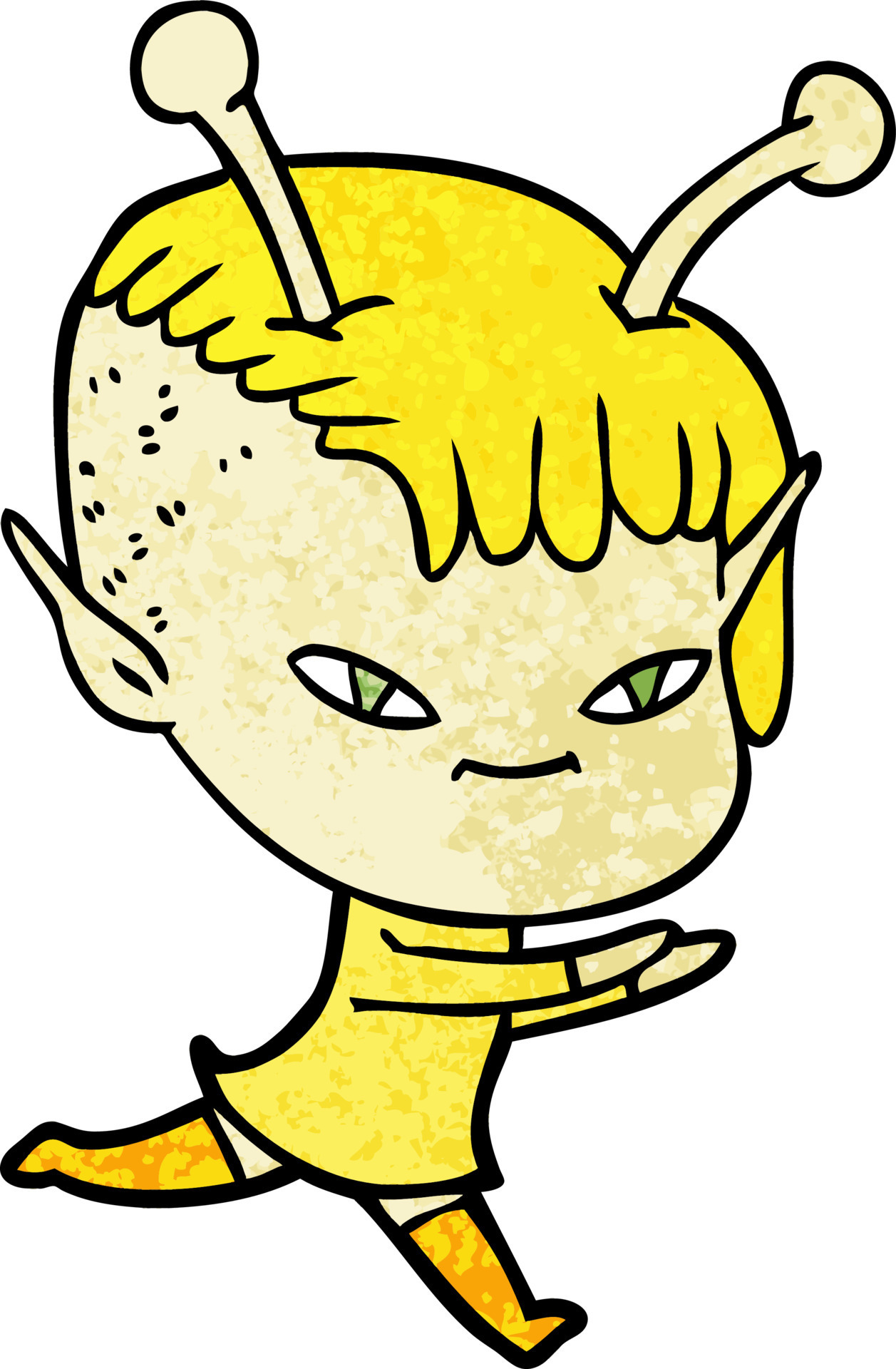 Cartoon alien character 12837586 Vector Art at Vecteezy
