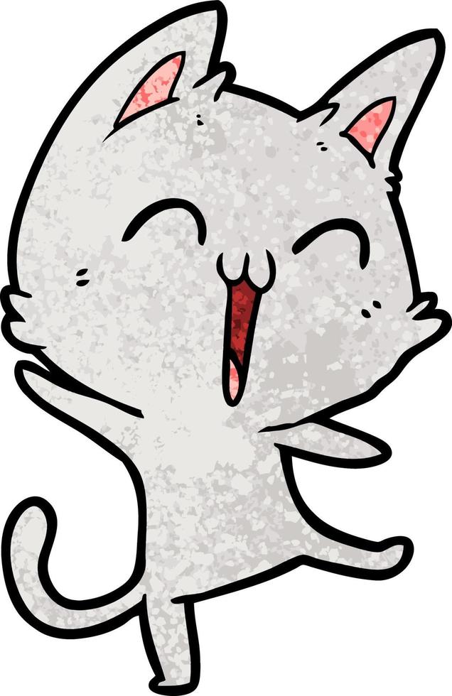 personaje de gato de dibujos animados vector