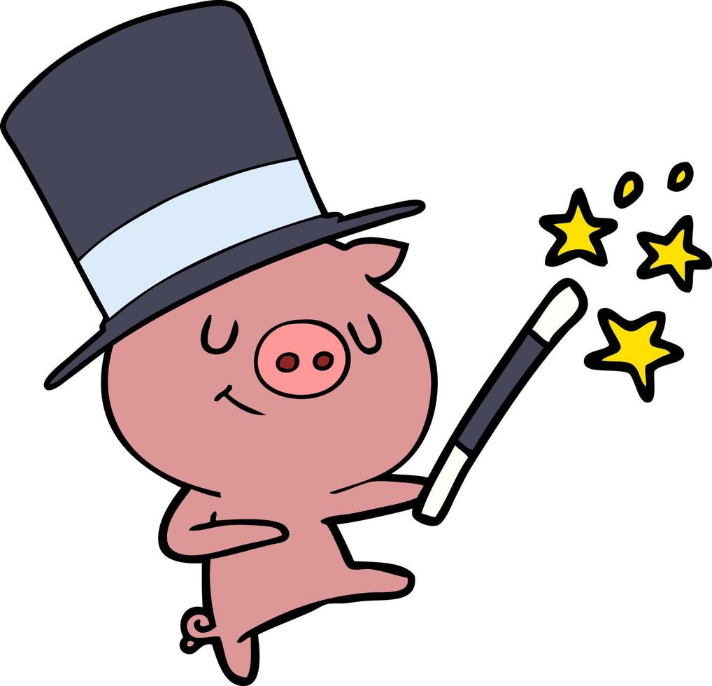 Cartoon pig character vector