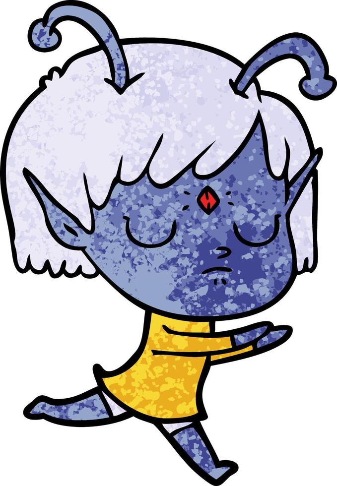 Cartoon alien character vector
