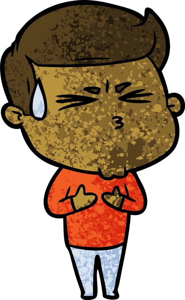 Vector man character in cartoon style