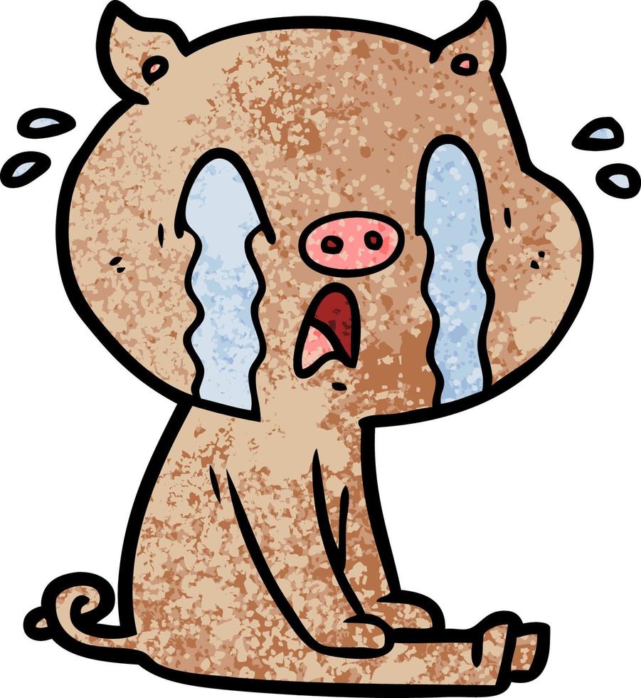 Vector pig character in cartoon style