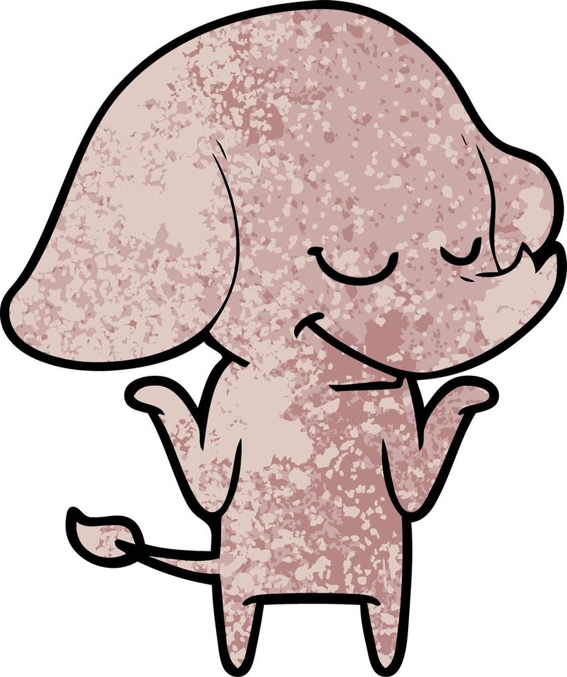 personaje de elefante de dibujos animados vector