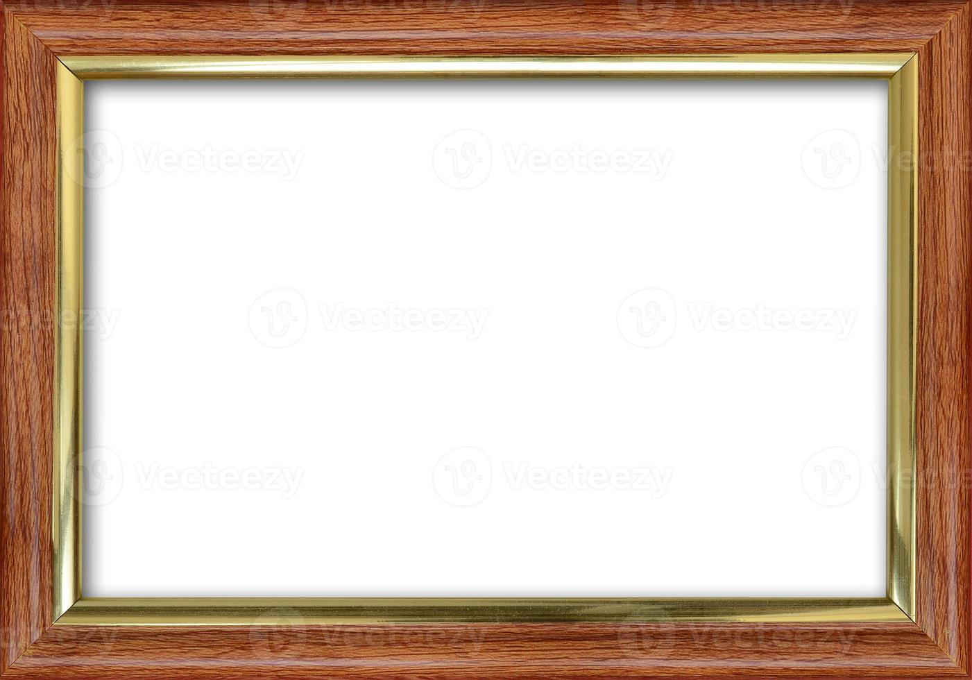 Empty picture frame with a free place inside, isolated on white photo