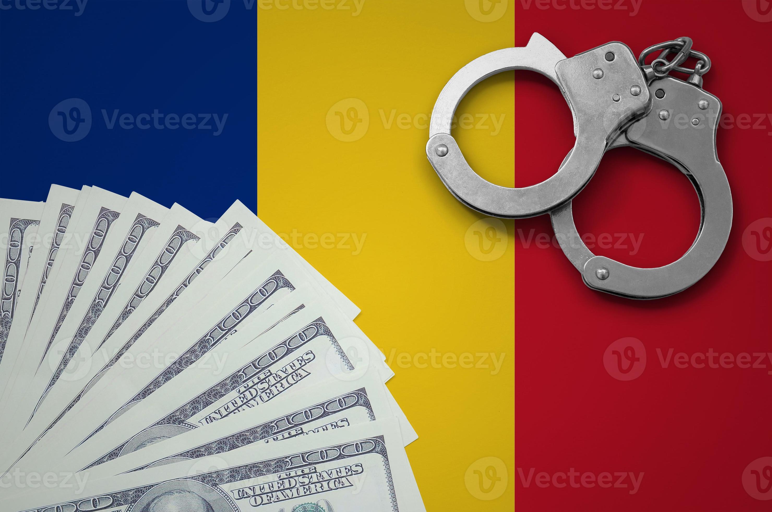 Romania Flag With Handcuffs And A Bundle Of Dollars The Concept Of romania-flag-with-handcuffs-and-a-bundle-of-dollars-the-concept-of