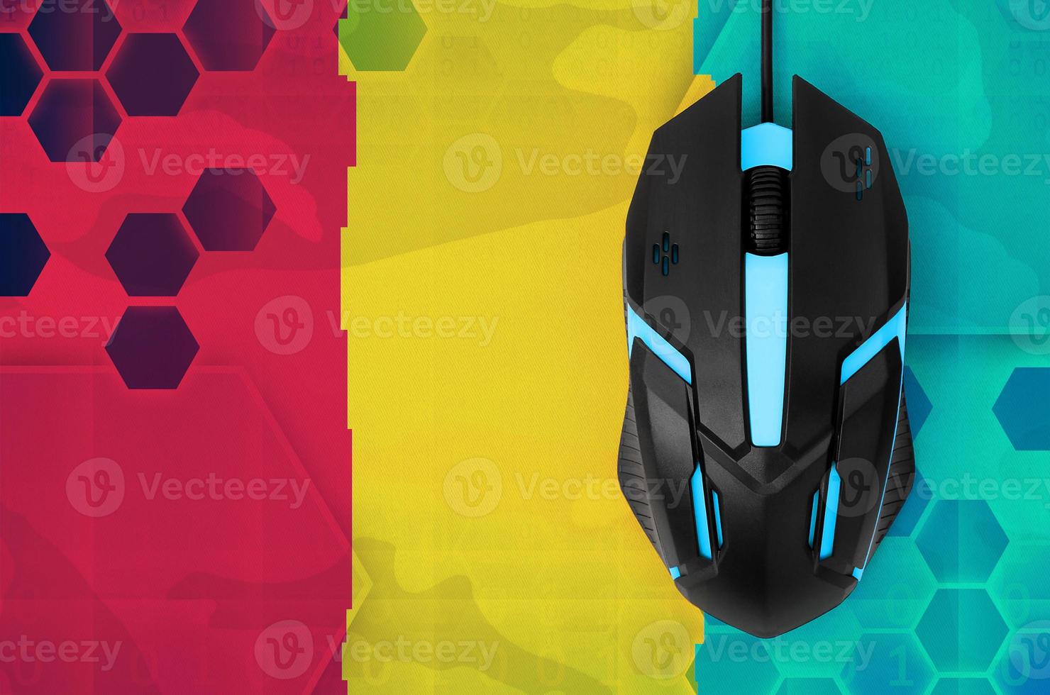 Guinea flag  and computer mouse. Concept of country representing e-sports team photo