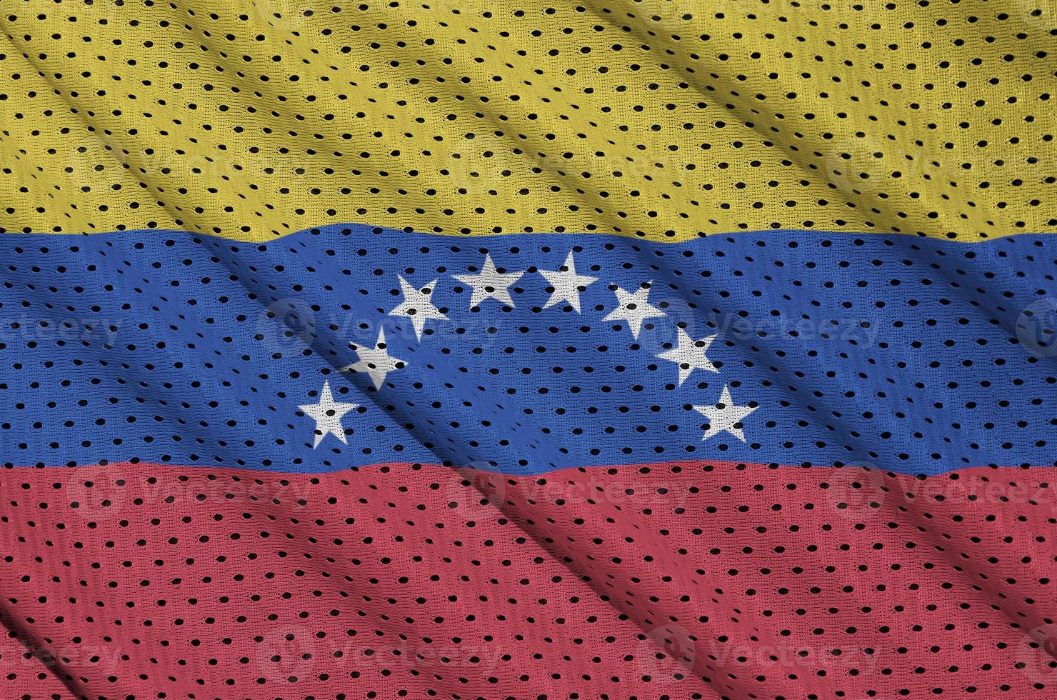 bandera de venezuela impresa en una tela de malla deportiva de nailon y poliéster foto