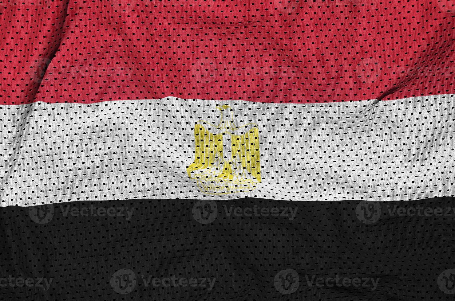 Egypt flag printed on a polyester nylon sportswear mesh fabric w photo